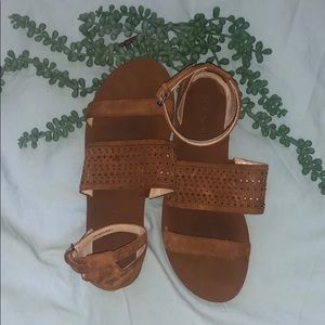 Via Spiga Suede Sandals - Brown Sandals